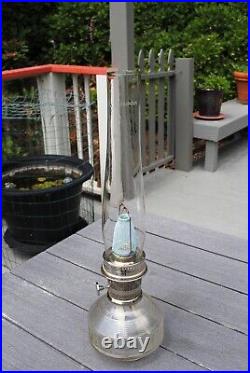 Aladdin Colonial Squares Kerosene Oil Lamp #23 burner Lox-On chimney complete