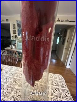 Aladdin Corinthian Apple Green Jadeite Oil Lamp Signed Locking Chimney