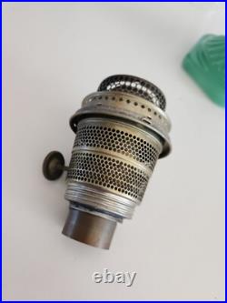 Aladdin Corinthian B-115 Lamp Jadeite Jade Green Model B Burner With Chimney