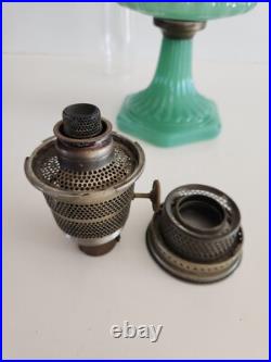 Aladdin Corinthian B-115 Lamp Jadeite Jade Green Model B Burner With Chimney