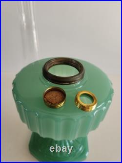 Aladdin Corinthian B-115 Lamp Jadeite Jade Green Model B Burner With Chimney