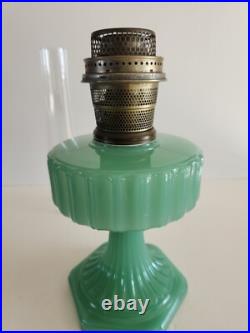 Aladdin Corinthian B-115 Lamp Jadeite Jade Green Model B Burner With Chimney