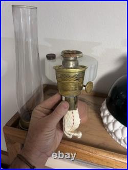 Aladdin Corinthian B-126 WithNEW WICK Rose and white moonstone Lamp oil Kerosene