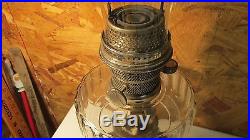 Aladdin Corinthian Crystal & Black Kerosene Lamp