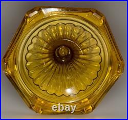 Aladdin Corinthian Kerosene Lamp Clear over Amber Beta Crystal B106 Mfg. 1936