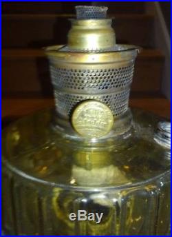 Aladdin Corinthian Kerosene Oil Lamp Amber WithNu-Type Model B Burner
