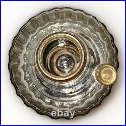 Aladdin Corinthian Kerosene Oil Lamp B104 Clear over Black Beta Crystal Mfg 1936