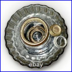 Aladdin Corinthian Kerosene Oil Lamp B104 Clear over Black Beta Crystal Mfg 1936