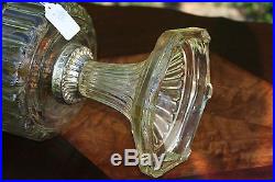 Aladdin Corinthian Kerosene Oil Lamp Clear Moonstone With Nu-Type Model B Burner