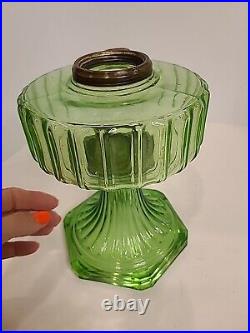 Aladdin Corinthian Model B Oil Lamp Green Glass Good Condition