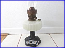 Aladdin Corinthian Moonstone Black Base Kerosene Oil Lamp Original Chimney NoRes