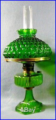 Aladdin Corinthian Oil Lamp Kerosene Green Nu Type Model B ONE