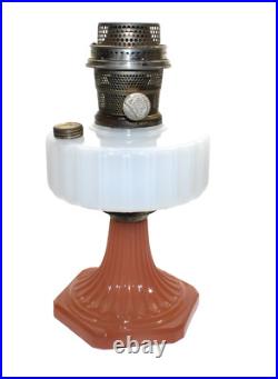 Aladdin Corinthian Rose & White Moonstone Lamp1936model B-126, Model B Burner