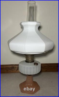 Aladdin Corinthian Rose & White Moonstone Lamp1936model B-126, Model B Burner