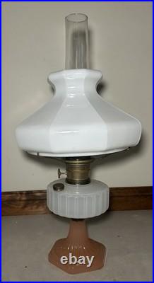Aladdin Corinthian Rose & White Moonstone Lamp1936model B-126, Model B Burner