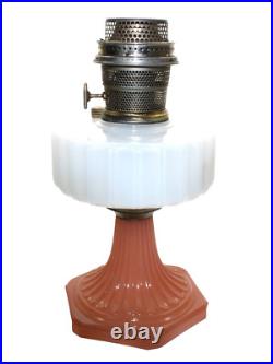 Aladdin Corinthian Rose & White Moonstone Lamp1936model B-126, Model B Burner