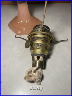 Aladdin Corinthian Rose & White Moonstone Lamp1936model B-126, Model B Burner