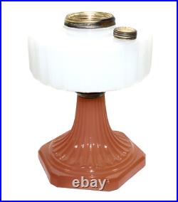 Aladdin Corinthian Rose & White Moonstone Lamp1936model B-126, Model B Burner