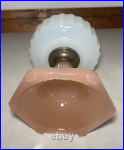 Aladdin Corinthian Rose & White Moonstone Lamp1936model B-126, Model B Burner