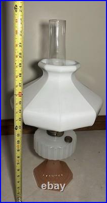Aladdin Corinthian Rose & White Moonstone Lamp1936model B-126, Model B Burner