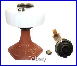 Aladdin Corinthian Rose & White Moonstone Lamp1936model B-126, Model B Burner