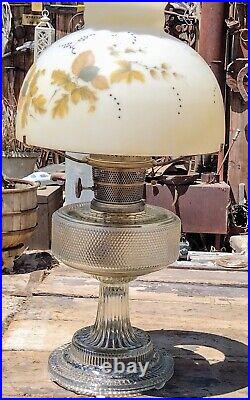 Aladdin Crystal Clear Colonial Model 104 Oil Lamp 1933 vintage