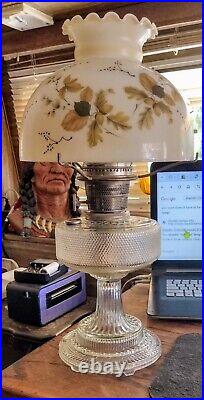 Aladdin Crystal Clear Colonial Model 104 Oil Lamp 1933 vintage