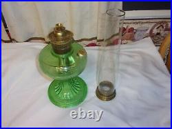 Aladdin Crystal Green Beehive Kerosene Lamp