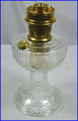 Aladdin Crystal Lincoln Drape Lamp, Model 23 Brass Burner C6192