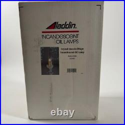 Aladdin Crystal Lincoln Drape Oil Lamp, Indoor Fuel Lamp, Bright, Brass Trim