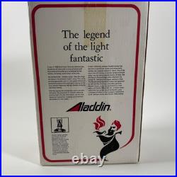 Aladdin Crystal Lincoln Drape Oil Lamp, Indoor Fuel Lamp, Bright, Brass Trim