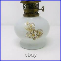 Aladdin Daisy Wheat Milk Glass Oil Lamp Model 23 Burner Vintage Oil or Kerosene