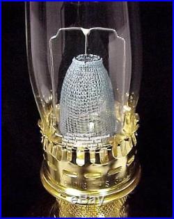 Aladdin Deluxe Solid Brass Kerosene Oil Table Lamp MaxBrite Chimney Mantle Wick