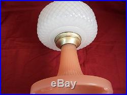 Aladdin Diamond Quilt White & Rose Moonstone Model B Kerosene Oil Lamp Parts