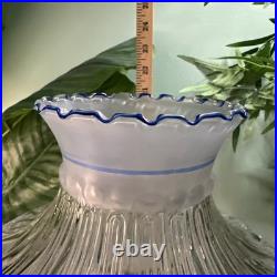 Aladdin Drape Lamp w Hand Painted Blue Rose Shade. Vintage Works