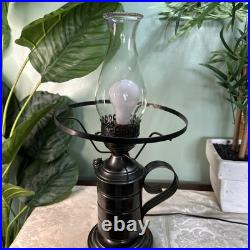 Aladdin Drape Lamp w Hand Painted Blue Rose Shade. Vintage Works