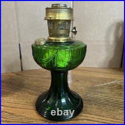 Aladdin Emerald Green & Gold Tone Lincoln Drape Oil Lamp 2001