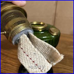 Aladdin Emerald Green & Gold Tone Lincoln Drape Oil Lamp 2001