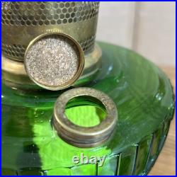 Aladdin Emerald Green & Gold Tone Lincoln Drape Oil Lamp 2001