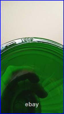 Aladdin Emerald Green & Gold Tone Lincoln Drape Oil Lamp & Shade Model 23 Burner