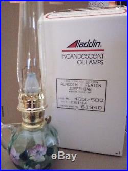 Aladdin Fenton Josephine 1994 Limited Edition Kerosene Lamp #433/500
