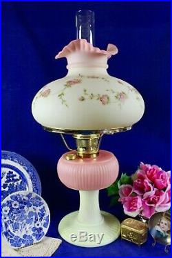 Aladdin Fenton Ltd. Edition Burmese Grand Vertique Oil or Electric Lamp Year1997