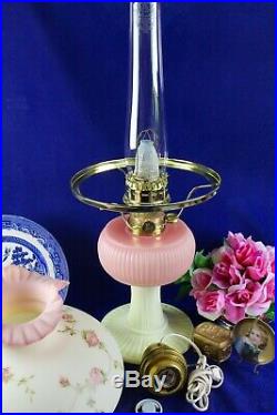 Aladdin Fenton Ltd. Edition Burmese Grand Vertique Oil or Electric Lamp Year1997