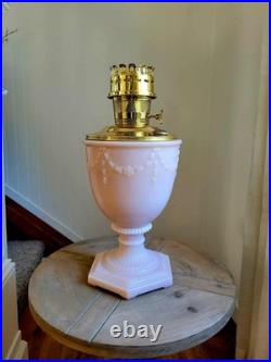Aladdin Florentine Pink Alacite Rose Moonstone Kerosene Oil Lamp