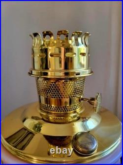 Aladdin Florentine Pink Alacite Rose Moonstone Kerosene Oil Lamp