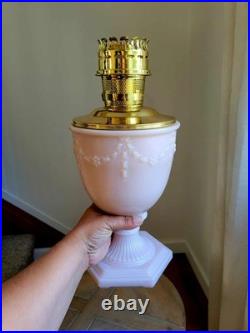 Aladdin Florentine Pink Alacite Rose Moonstone Kerosene Oil Lamp