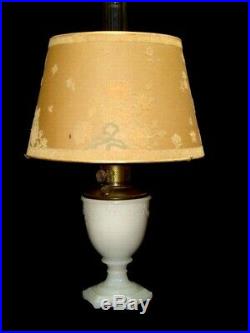 Aladdin Florentine Vase Lamp Model 12 with Whip-o-lite Shade, Authentic Original