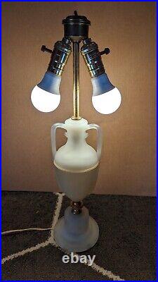Aladdin G-17-16 Frosted White Dual Bulb Lamp 1933