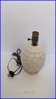 Aladdin G-187 Uranium Glass Alacite Leaf Pattern Lamp UV Reactive Glows 1939