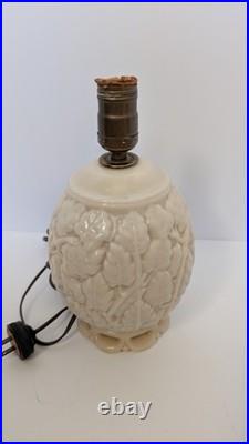 Aladdin G-187 Uranium Glass Alacite Leaf Pattern Lamp UV Reactive Glows 1939